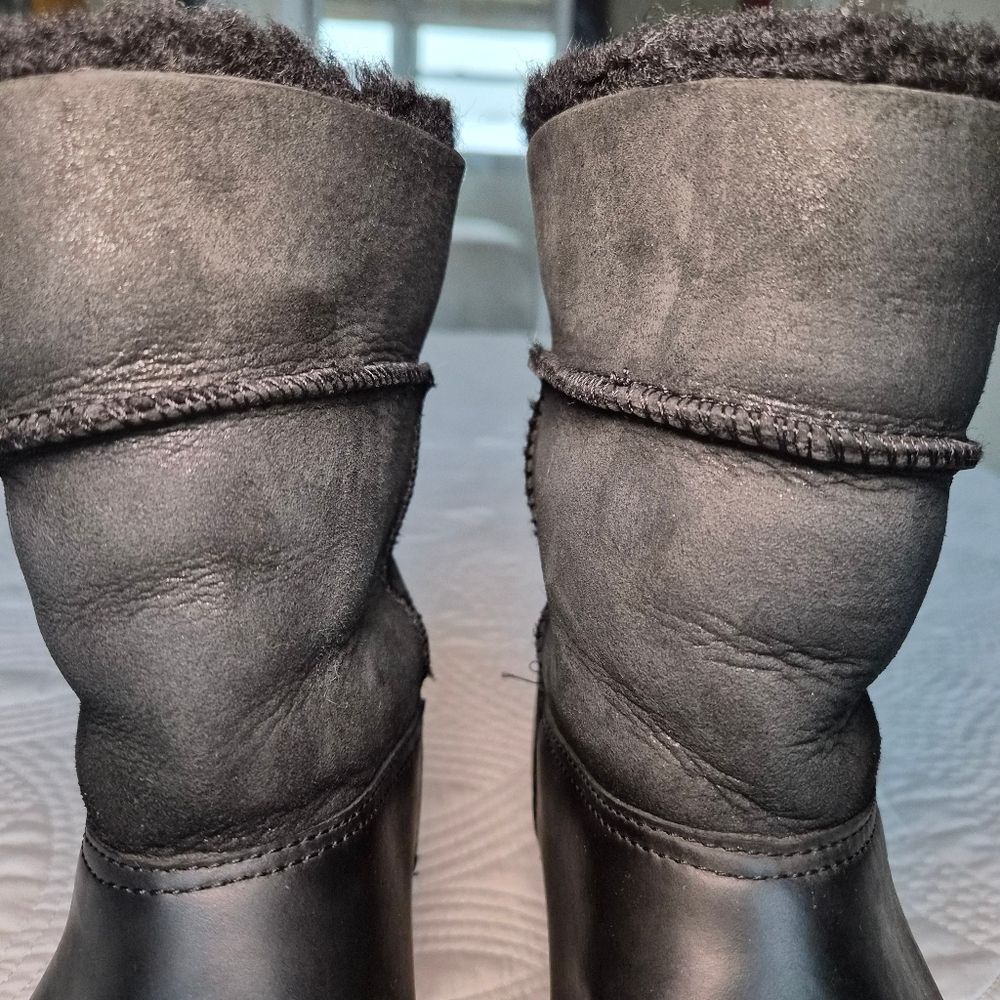 VGUC Dansko Stormy Fur Lined Boots Leather Black Women EU 38 - Picture 10 of 16
